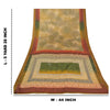 Sanskriti Vintage Multi Sarees Moss Crepe Printed Sari Floral 5yd Craft Sustainable Fabric