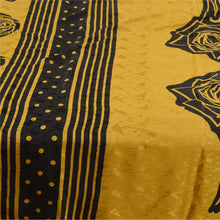 Load image into Gallery viewer, Sanskriti Vintage Black Sarees Moss Crepe Printed Sari Soft Floral Craft Fabric
