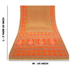 Sanskriti Vintage Orange Sarees Moss Crepe Printed Sari Soft Floral Craft Sustainable Fabric