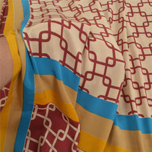 Load image into Gallery viewer, Sanskriti Vintage Dark Red Sarees Indian Moss Crepe Printed Sari Craft Fabric
