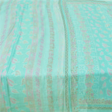 Load image into Gallery viewer, Sanskriti Vintage Light Blue Sarees Art Silk Floral Printed Craft Fabric Sari
