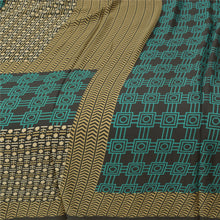 Load image into Gallery viewer, Sanskriti Vintage Indian Sarees Moss Crepe Printed Sari 5Yd Craft Decor Fabric
