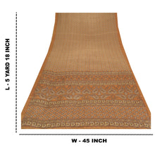 Load image into Gallery viewer, Sanskriti Vintage Green Sarees Moss Crepe Printed Sari 5Yd Craft Decor Fabric
