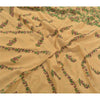 Sanskriti Vintage Beige Sarees Moss Crepe Printed Sari 5YD Floral Craft Sustainable Fabric