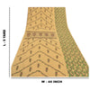 Sanskriti Vintage Beige Sarees Moss Crepe Printed Sari 5YD Floral Craft Sustainable Fabric