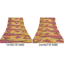 Load image into Gallery viewer, Sanskriti Vintage Cream Indian Sarees Art Silk Fabric Craft Printed Soft Sari
