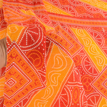 Load image into Gallery viewer, Sanskriti Vintage Red Bandhani Sarees Pure Cotton Printed Sari Soft Craft Fabric
