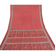 Load image into Gallery viewer, Sanskriti Vintage Sarees Red Indian Pure Cotton Printed Sari Floral Craft Fabric
