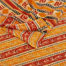 Load image into Gallery viewer, Sanskriti Vintage Sarees Red Indian Printed Pure Cotton Sari 5yd Craft Fabric

