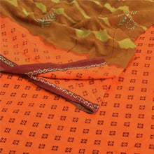Load image into Gallery viewer, Sanskriti Vintage Sarees Brown Batik 100% Pure Cotton Printed Sari Craft Fabric
