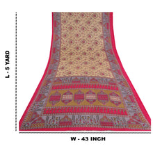 Load image into Gallery viewer, Sanskriti Vintage Sarees Green Warli Art Printed Pure Cotton Sari Craft Fabric
