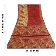 Load image into Gallery viewer, Sanskriti Vintage Sarees Red From India Pure Cotton Printed Sari Craft Fabric

