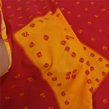 Load image into Gallery viewer, Sanskriti Vintage Red Sarees 100% Pure Cotton Bandhani Printed Sari Craft Fabric
