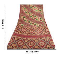 Load image into Gallery viewer, Sanskriti Vintage Sarees Red 100% Pure Cotton Printed Sari Floral Craft Fabric
