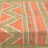 Sanskriti Vintage Sarees Indian Peach Pure Cotton Printed Sari 5yd Craft Sustainable Fabric