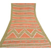 Sanskriti Vintage Sarees Indian Peach Pure Cotton Printed Sari 5yd Craft Sustainable Fabric