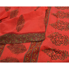 Load image into Gallery viewer, Sanskriti Vintage Sarees Red Pure Cotton Printed Sari Floral 5yd Craft Fabric
