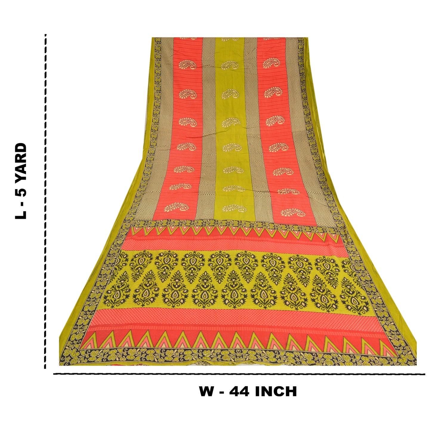 Sanskriti Vintage Sarees Indian Multi Printed 100% Pure Cotton Sari Craft Sustainable Fabric