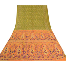 Load image into Gallery viewer, Sanskriti Vintage Sarees From India Green Pure Cotton Printed Sari Craft Fabric
