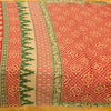 Sanskriti Vintage Sarees Red 100% Pure Cotton Printed Sari 5yd Soft Craft Sustainable Fabric