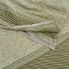 Sanskriti Vintage Ivory/Green Sarees 100% Pure Cotton Printed Sari Craft Sustainable Fabric