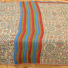 Sanskriti Vintage Sarees Cream Kantha Printed Pure Cotton Sari Soft Craft Sustainable Fabric