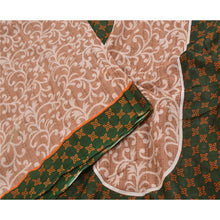 Load image into Gallery viewer, Sanskriti Vintage Sarees Shades of Brown Pure Cotton Printed Sari Craft Fabric
