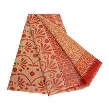 Load image into Gallery viewer, Sanskriti Vintage Sarees From India Red Pure Cotton Printed Sari Craft Fabric
