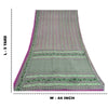 Sanskriti Vintage Sarees Purple & Green Pure Cotton Printed Sari Craft Sustainable Fabric