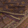 Sanskriti Vintage Sarees Purple Bandhani Patola Print Pure Cotton Sari Sustainable Fabric