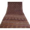 Sanskriti Vintage Sarees Purple Bandhani Patola Print Pure Cotton Sari Sustainable Fabric