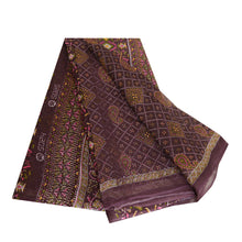 Load image into Gallery viewer, Sanskriti Vintage Sarees Purple Bandhani Patola Print Pure Cotton Sari Fabric

