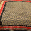Sanskriti Vintage Sarees Black Sambhalpuri Ikat Printed Pure Cotton Sari Sustainable Fabric