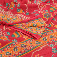 Load image into Gallery viewer, Sanskriti Vintage Dark Red Indian Sarees Pure Cotton Printed Sari Craft Fabric
