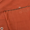 Sanskriti Vintage Sarees Orange Embroidered Pure Cotton Sari Woven Craft Sustainable Fabric