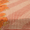 Sanskriti Vintage Sarees Dark Red Printed Pure Cotton Sari Soft 5yd Craft Sustainable Fabric