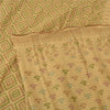 Sanskriti Vintage Sarees Indian Beige Printed Pure Cotton Sari 5yd Craft Sustainable Fabric