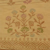 Sanskriti Vintage Sarees Indian Beige Printed Pure Cotton Sari 5yd Craft Sustainable Fabric