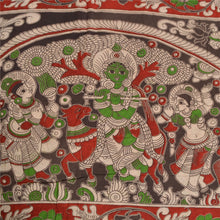 Load image into Gallery viewer, Sanskriti Vintage Sarees Ivory Handmade Kalamkari Print Pure Cotton Sari Fabric
