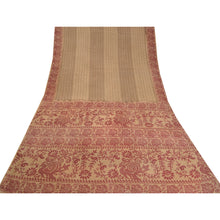 Load image into Gallery viewer, Sanskriti Vintage Sarees Brown/Red Pure Cotton Printed Sari Soft Craft Fabric

