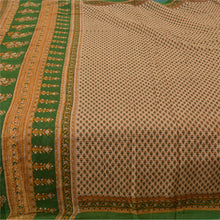 Load image into Gallery viewer, Sanskriti Vintage Sarees Indian Cream 100% Pure Cotton Printed Sari Craft Fabric
