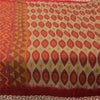 Sanskriti Vintage Sarees Indian Red Ikat Printed Pure Cotton Sari Craft Sustainable Fabric