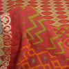 Sanskriti Vintage Sarees Indian Red Ikat Printed Pure Cotton Sari Craft Sustainable Fabric
