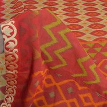 Load image into Gallery viewer, Sanskriti Vintage Sarees Indian Red Ikat Printed Pure Cotton Sari Craft Fabric
