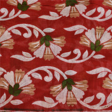 Load image into Gallery viewer, Sanskriti Vintage Sarees Indian Red Pure Cotton Printed Sari 5yd Craft Fabric
