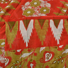 Load image into Gallery viewer, Sanskriti Vintage Sarees Indian Green/Red Pure Cotton Printed Sari Craft Fabric
