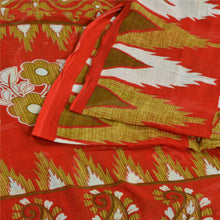 Load image into Gallery viewer, Sanskriti Vintage Sarees Indian Green/Red Pure Cotton Printed Sari Craft Fabric
