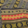 Sanskriti Vintage Sarees Indian Black 100% Pure Cotton Printed Sari Craft Sustainable Fabric