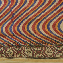 Load image into Gallery viewer, Sanskriti Vintage Sarees Multi Hand Block Printed Zari Pure Cotton Sari Fabric
