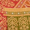 Sanskriti Vintage Sarees Red 100% Pure Cotton Printed Sari 5YD Soft Craft Sustainable Fabric